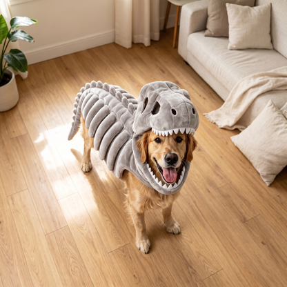 Pawzy Care Dino Skeleton Pet Costume