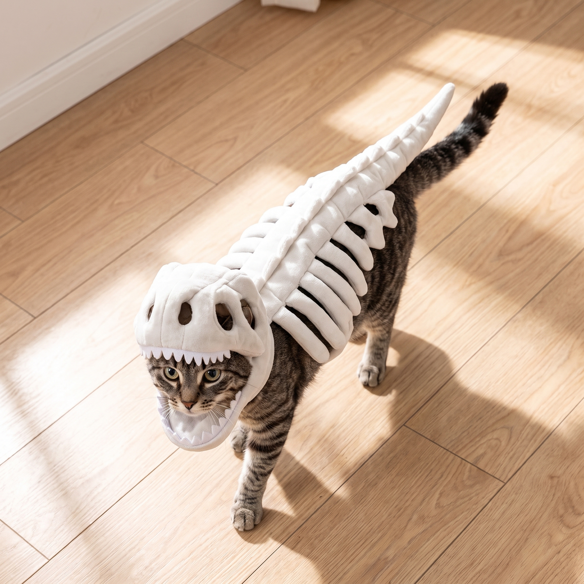 Pawzy Care Dino Skeleton Pet Costume