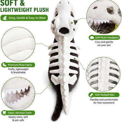 Pawzy Care Dino Skeleton Pet Costume